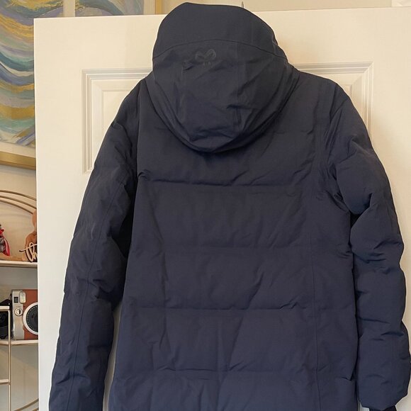 Aritzia TNA The Powder Dri Parka Long - Waterproof Windproof Down Parka Navy M - Picture 7 of 12